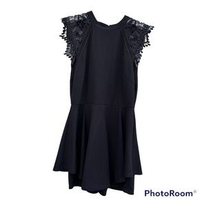 Iris Black Romper Dress